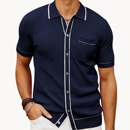 Zalecta | Ribbed Contrast Polo