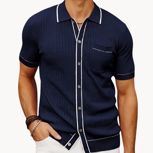 Zalecta | Ribbed Contrast Polo