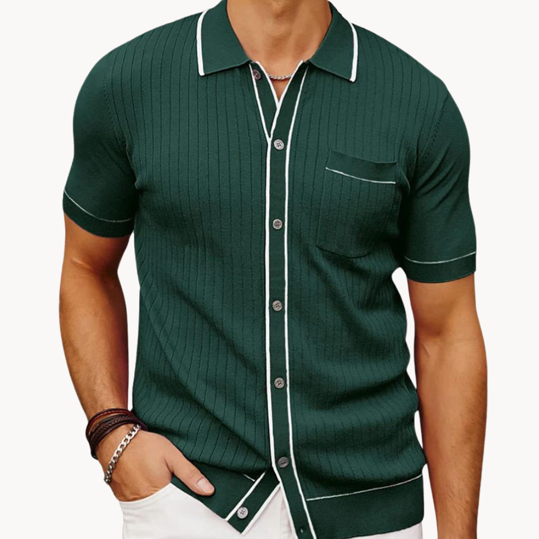 Zalecta | Ribbed Contrast Polo