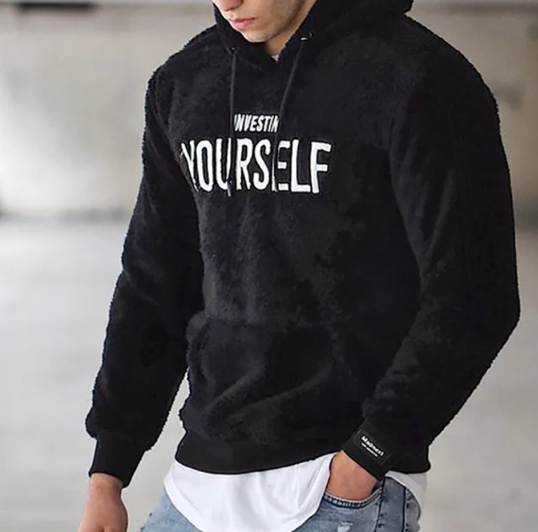 Christophe - Comfortable Sherpa Hoodie with Inspirational Message