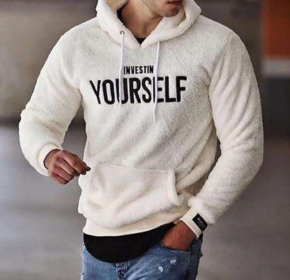 Christophe - Comfortable Sherpa Hoodie with Inspirational Message