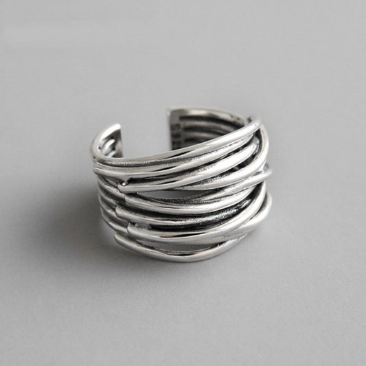 Sterling Silver 925 Layered Ring