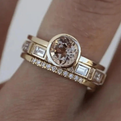 Vintage Gold Crystal Ring