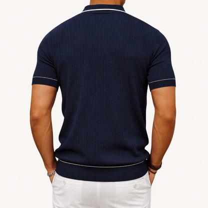 Zalecta | Ribbed Contrast Polo