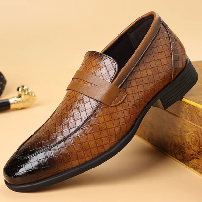 Corté Woven Leather Loafers