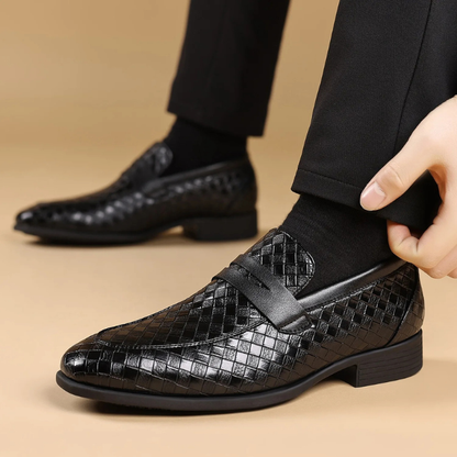 Corté Woven Leather Loafers