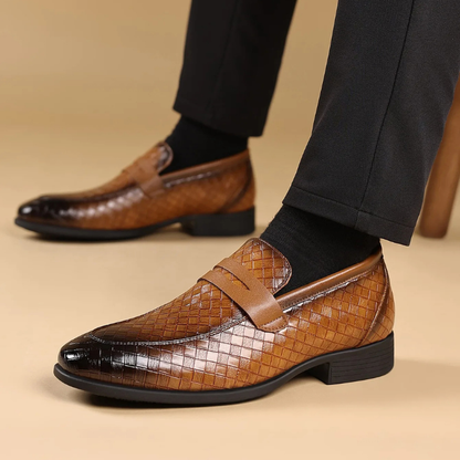 Corté Woven Leather Loafers