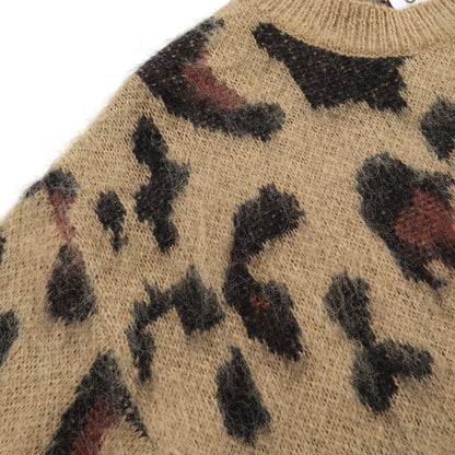 Men's Leopard Print Plush Sweater – 70s Wild Style