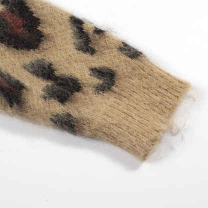 Men's Leopard Print Plush Sweater – 70s Wild Style