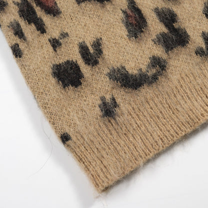 Men's Leopard Print Plush Sweater – 70s Wild Style