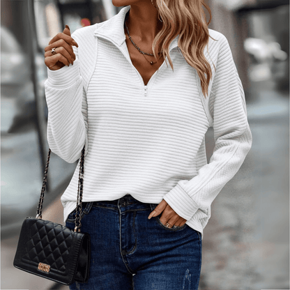 Jenica | Mid-Zip Chic Jumper