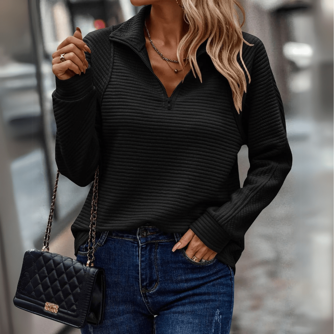Jenica | Mid-Zip Chic Jumper