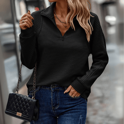 Jenica | Mid-Zip Chic Jumper