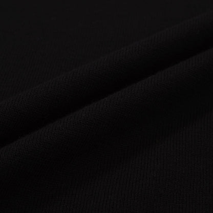 Men's Retro Knitted Jumper – Vintage Black with White Striped Trim