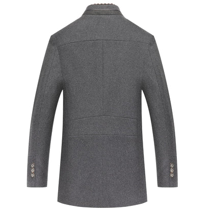 Jérémy - Winter Wool Coat with Removable Scarf