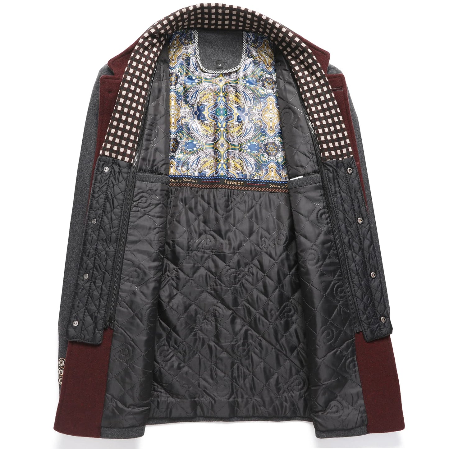 Jérémy - Winter Wool Coat with Removable Scarf