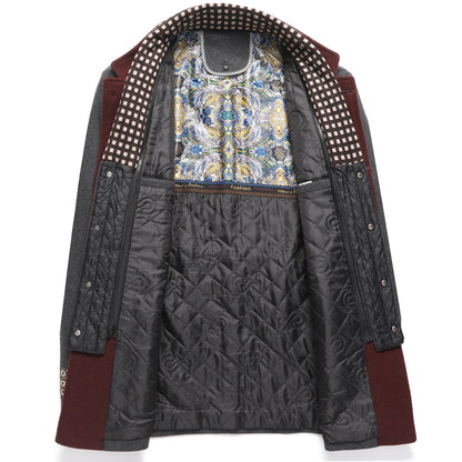 Jérémy - Winter Wool Coat with Removable Scarf