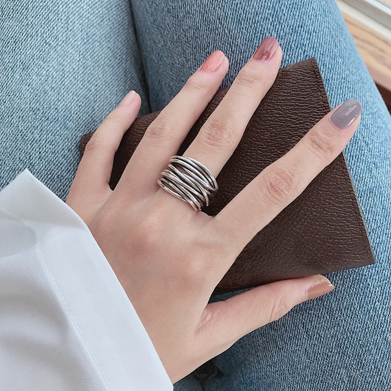 Sterling Silver 925 Layered Ring