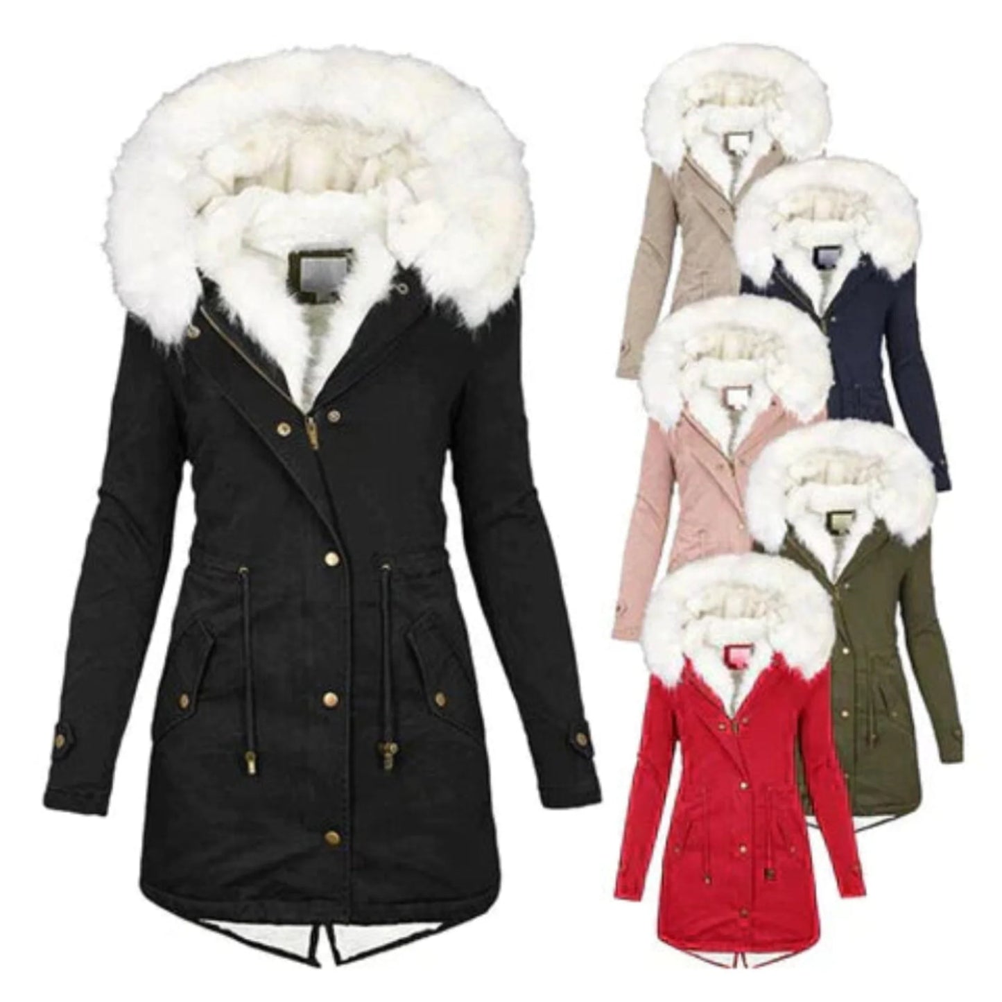 Giulia | Winter Coat with Synthetic Fur Lining