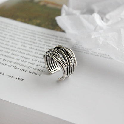 Sterling Silver 925 Layered Ring