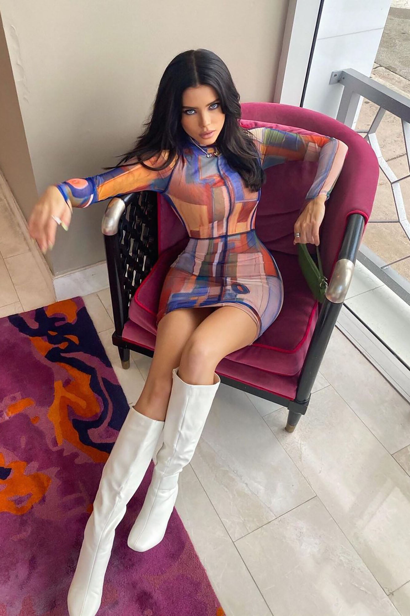 Hadley Mini Knit Dress - Blue/Combo