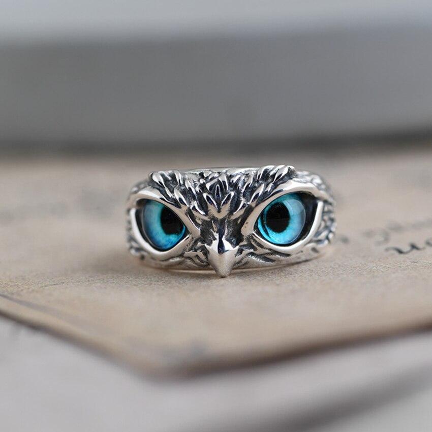 Adjustable Silver and Opal Glückseule Ring