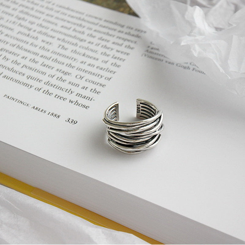 Sterling Silver 925 Layered Ring