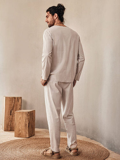 Soft Linen Shirt Set