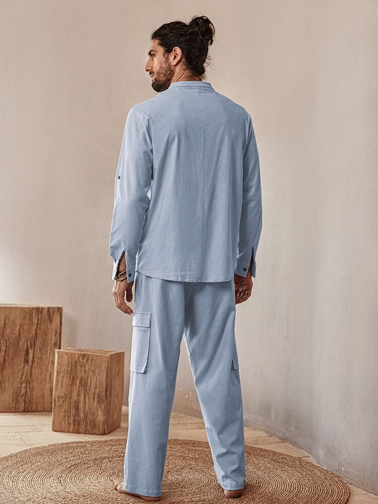 Casual Linen Shirt Set