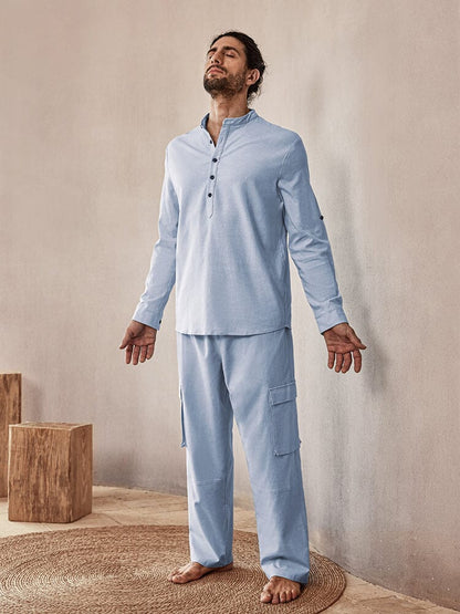 Casual Linen Shirt Set