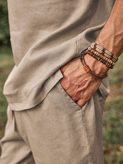 100% Eco-Friendly Linen Shirt Set