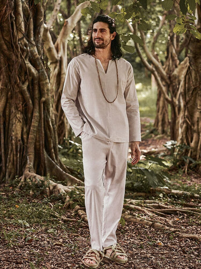Soft Linen Shirt Set