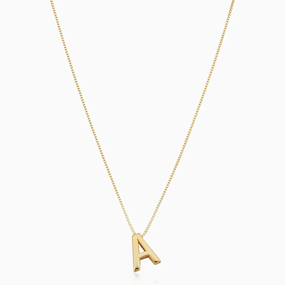 Initial necklace in love letters