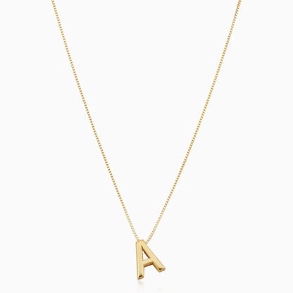 Initial necklace in love letters