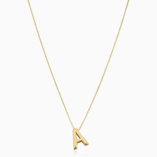 Initial necklace in love letters