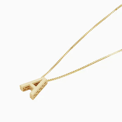 Initial necklace in love letters