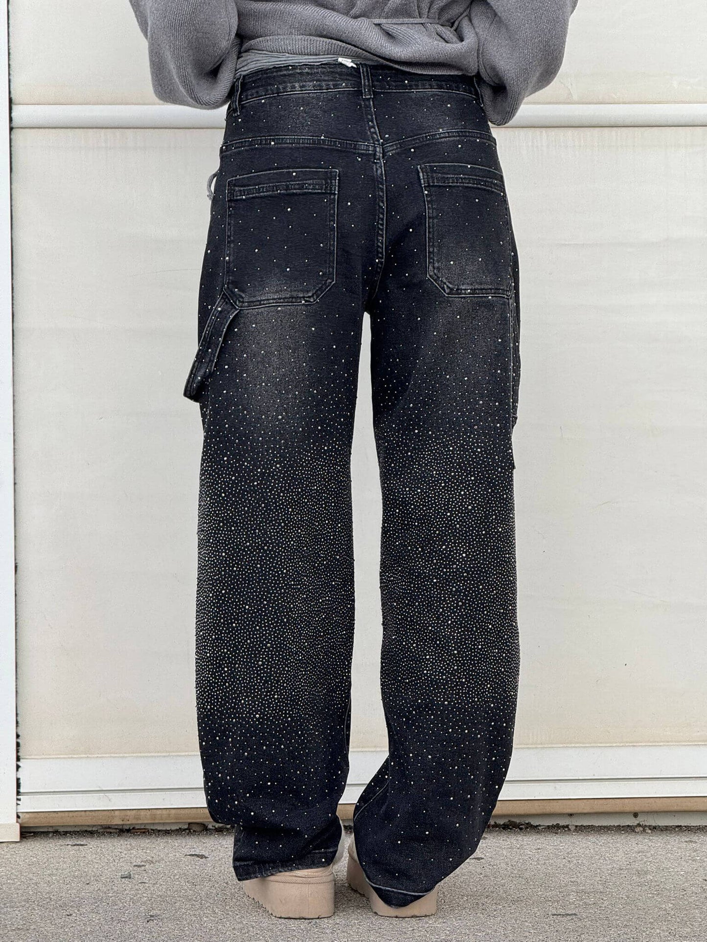 Rosaline - Sparkly Carpenter Jeans with a Fitted Waist
