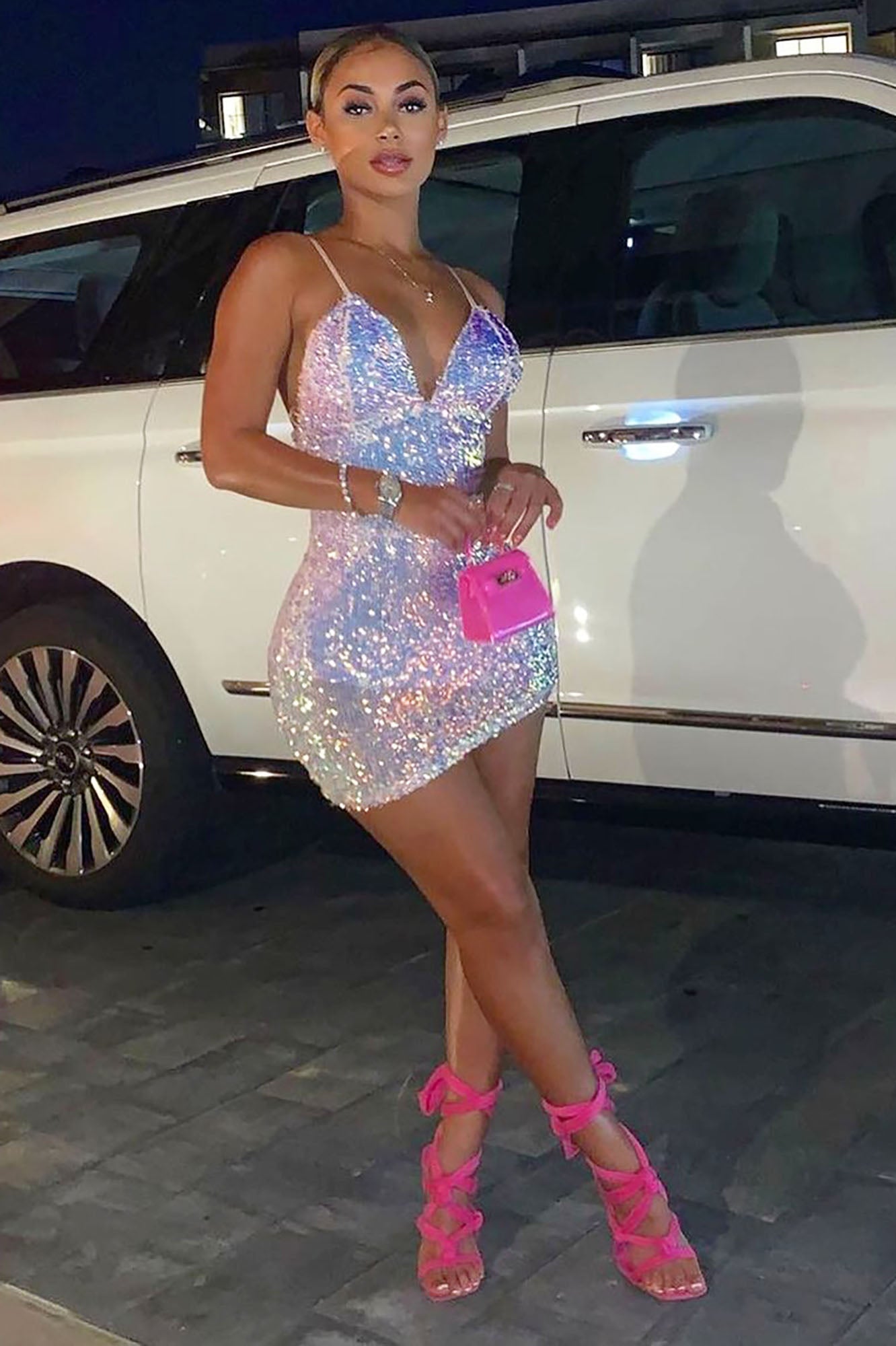 Mini Sequined Dress Keep Your Shine - Pink