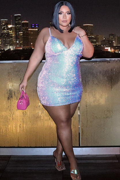 Mini Sequined Dress Keep Your Shine - Pink