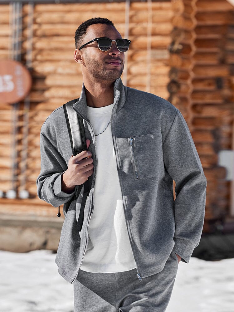 Regular Fit Athleisure Jacket Set