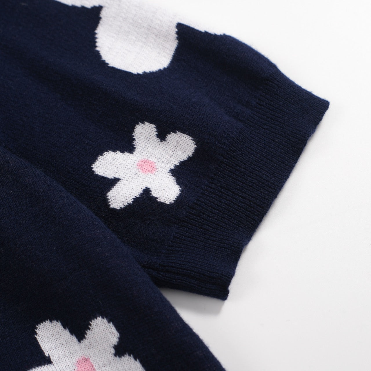 70s Inspired Men's Daisy Knit Polo – Retro Pink Collar