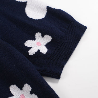 70s Inspired Men's Daisy Knit Polo – Retro Pink Collar