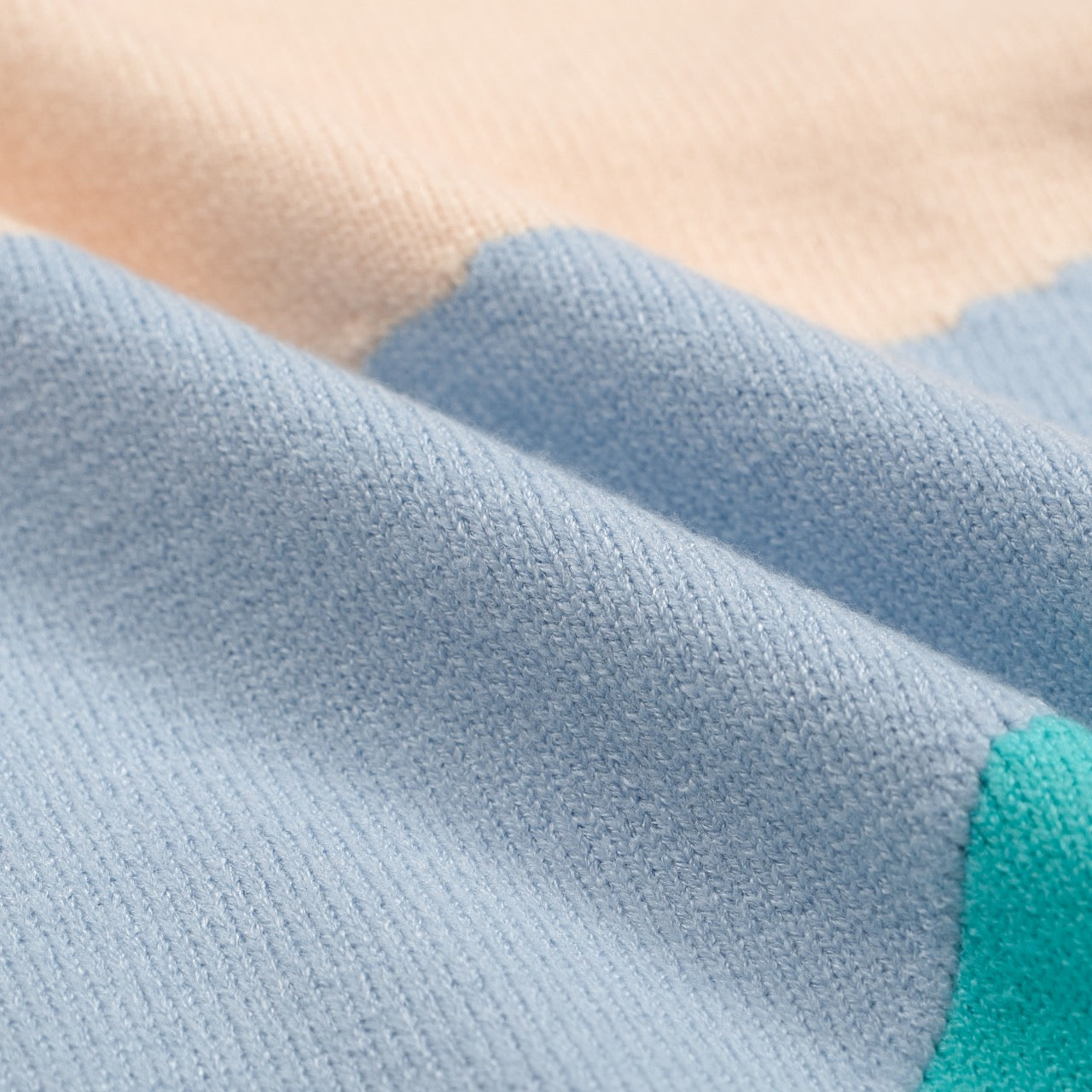 Pastel Knitted Shirt for Men from the 70s – Buttoned Abstract Colourblock