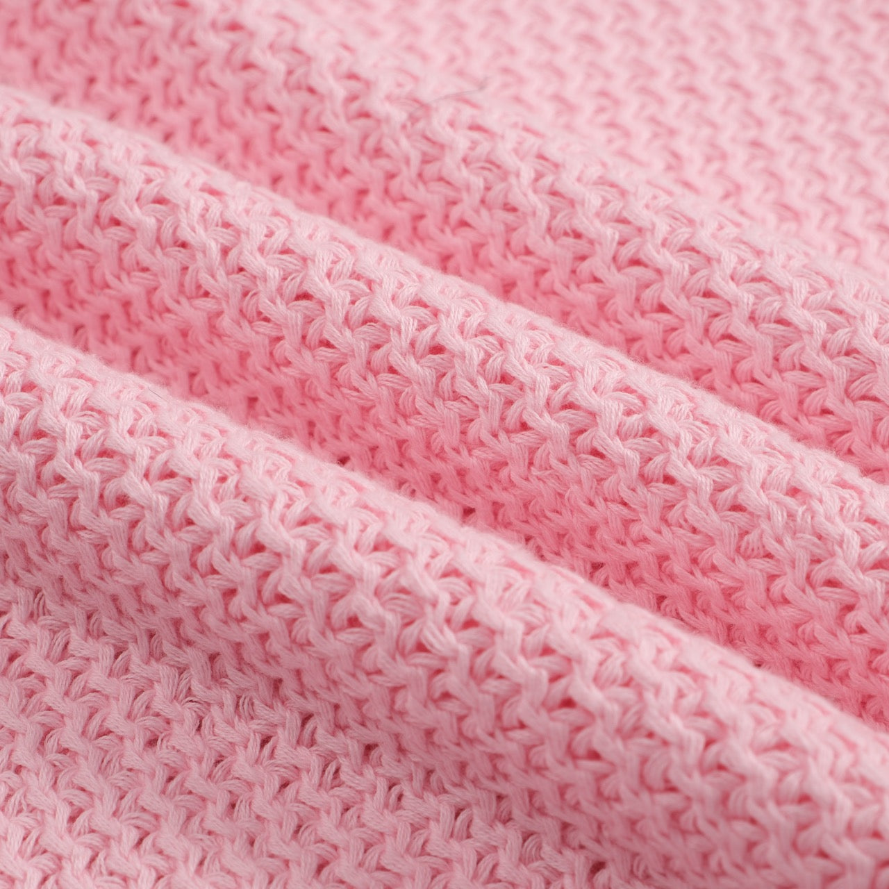 1960s Men's Pink Waffle Knit Polo – Lightweight Retro V-Neck Shirt