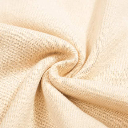 Retro Knitted Polo for Men – Vintage Cream Buttoned with 70s Geometric Graphic