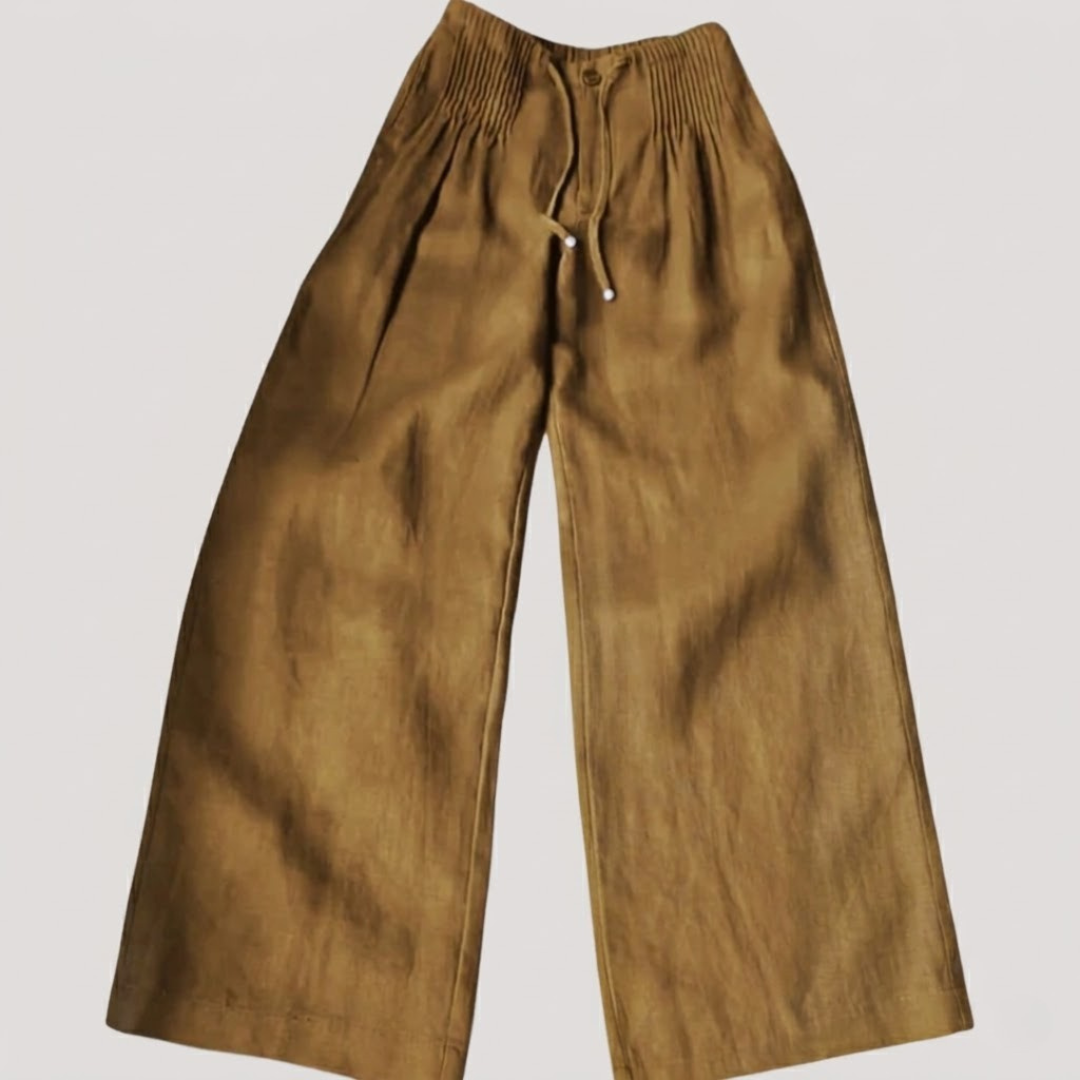 Women’s Wide Leg Cotton Linen Trousers