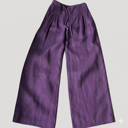 Women’s Wide Leg Cotton Linen Trousers