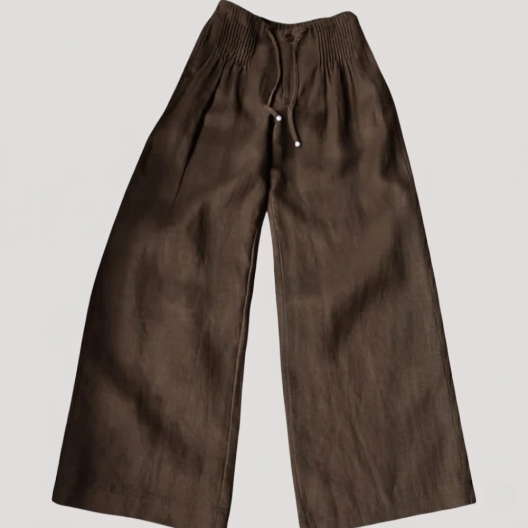 Women’s Wide Leg Cotton Linen Trousers