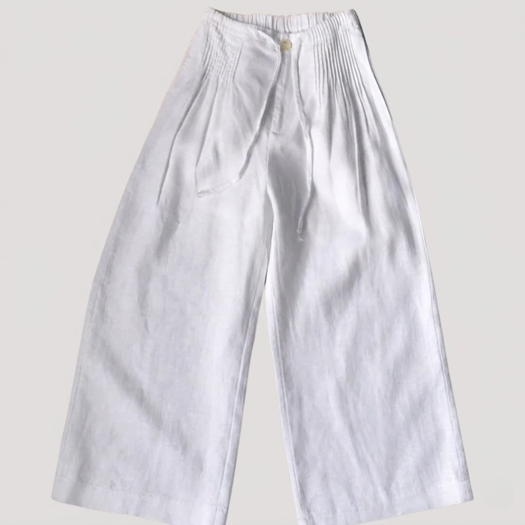 Women’s Wide Leg Cotton Linen Trousers