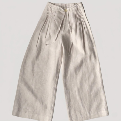 Women’s Wide Leg Cotton Linen Trousers